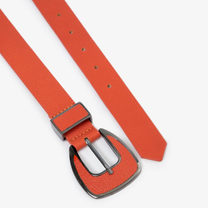 ORANGE LEATHER BELT