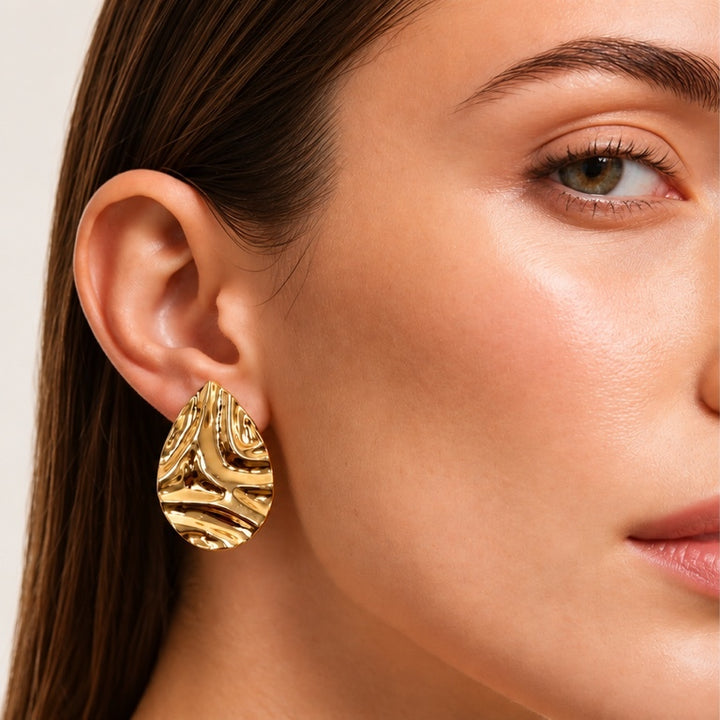 Wave Water Drop Earrings