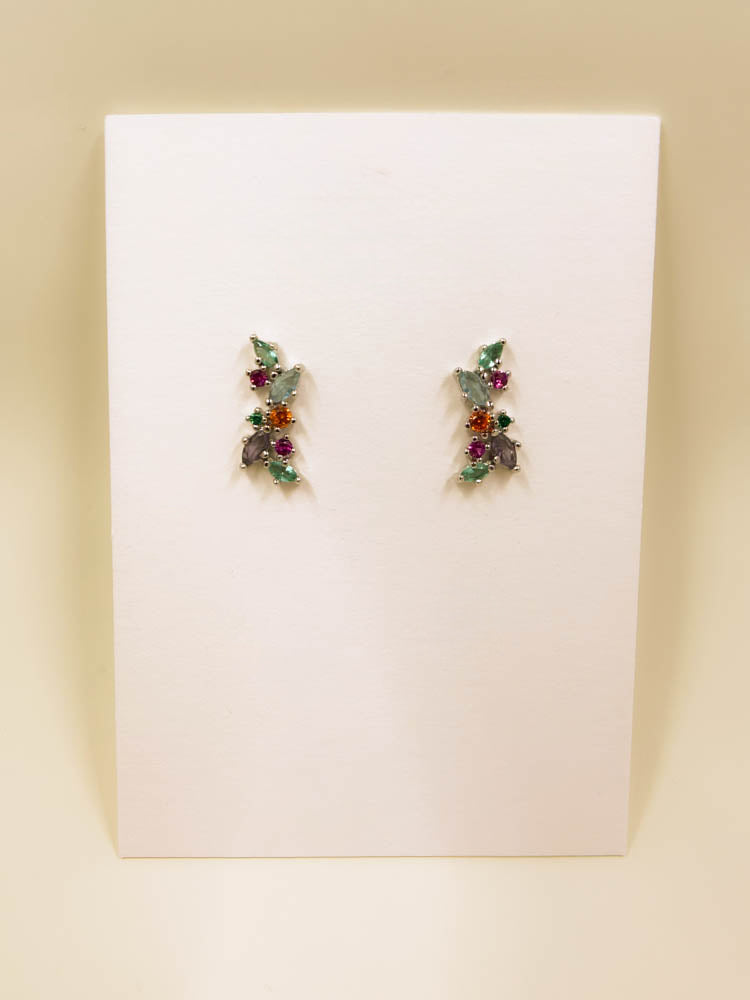 FLOWER ZIRCON EARRING