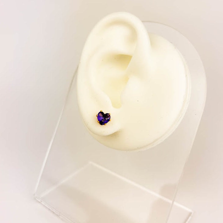 PURPLE ZIRCON HEART