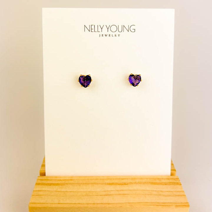 PURPLE ZIRCON HEART