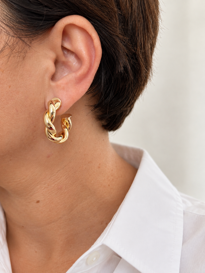 Twist Hoops Earrings