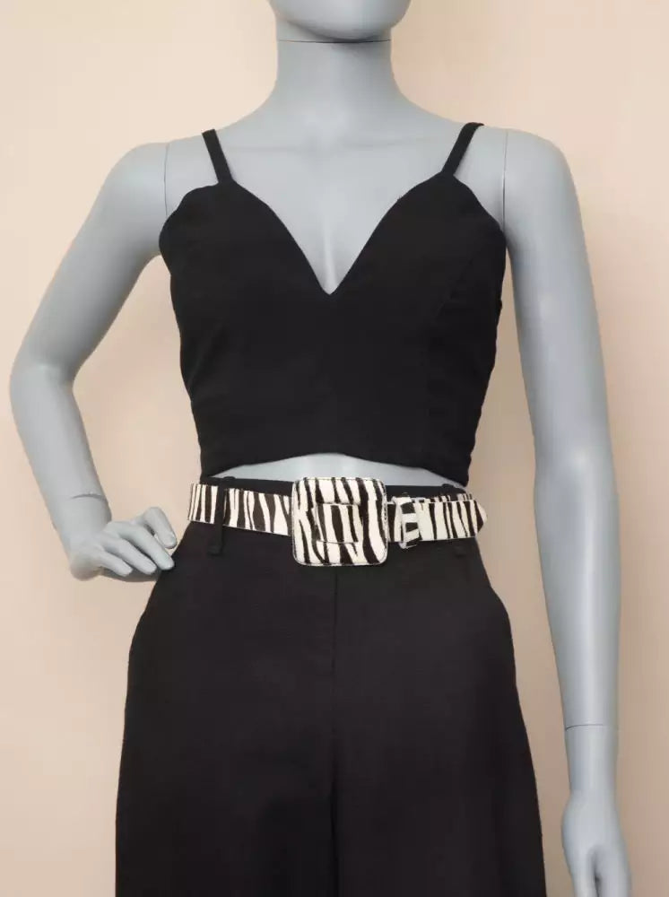 Animal print leather belt for casual and dressy outfits
