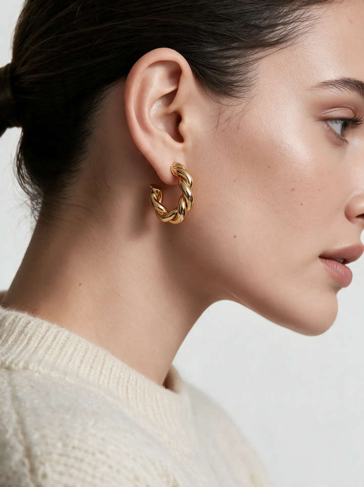 Twist Hoops Earrings