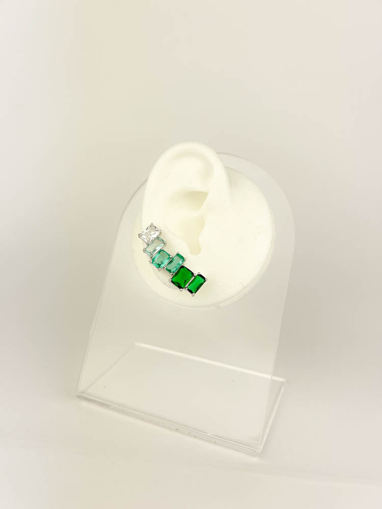 Crystal cuff earring lightweight design for all-day comfort