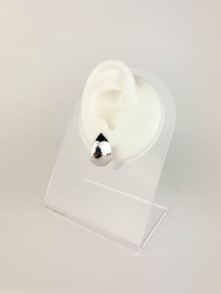 Curved drop earrings plated in 18K gold and rhodium, versatile jewelry for gifting moments