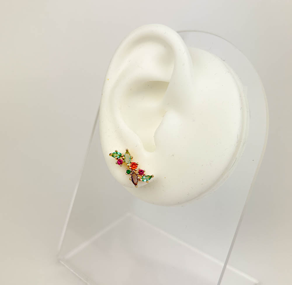 Flower Zircon Earrings stylish studs ideal for fashion-forward teens