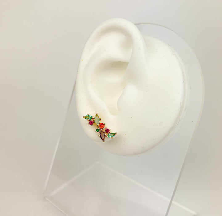 Flower Zircon Earrings stylish studs ideal for fashion-forward teens