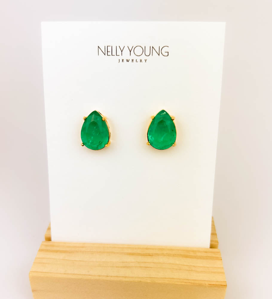 Fusion Stone Earrings with water drop design for elegant daily wear