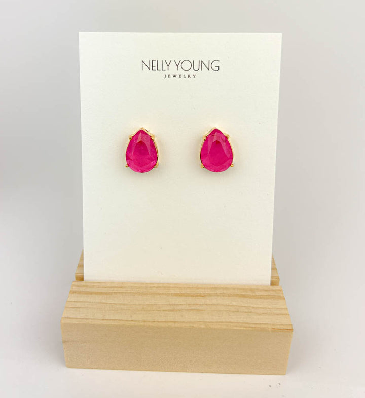 Fusion Stone Water Drop Earrings adding subtle luxury to outfits