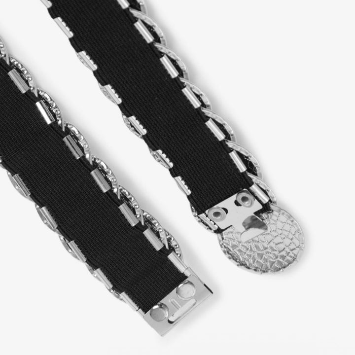 Gold Textured Coin Belt with stretchable Elastex for elegant waist styling
