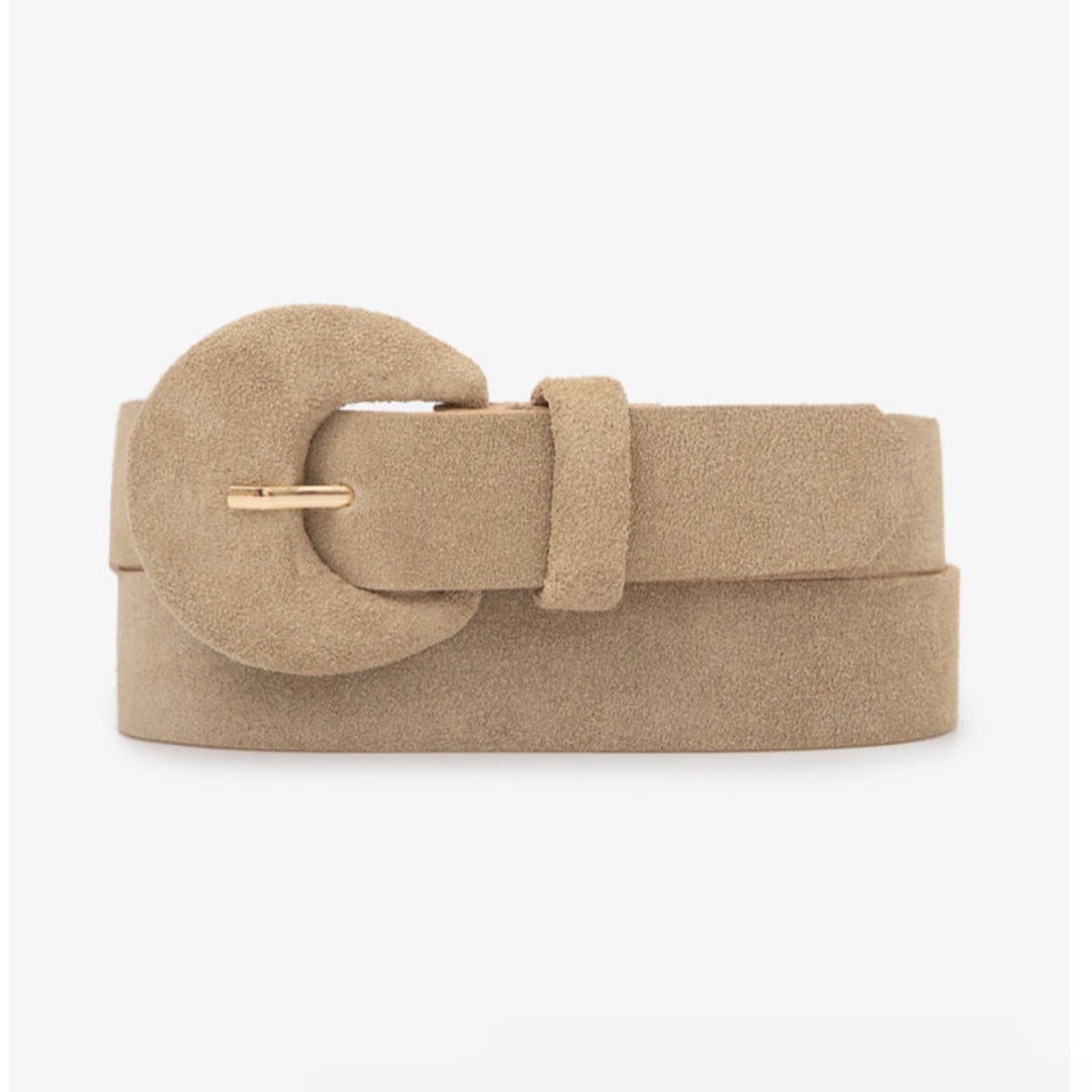 Half Moon Suede Belt crafted with premium suede and gift-ready packaging for elegant gifting