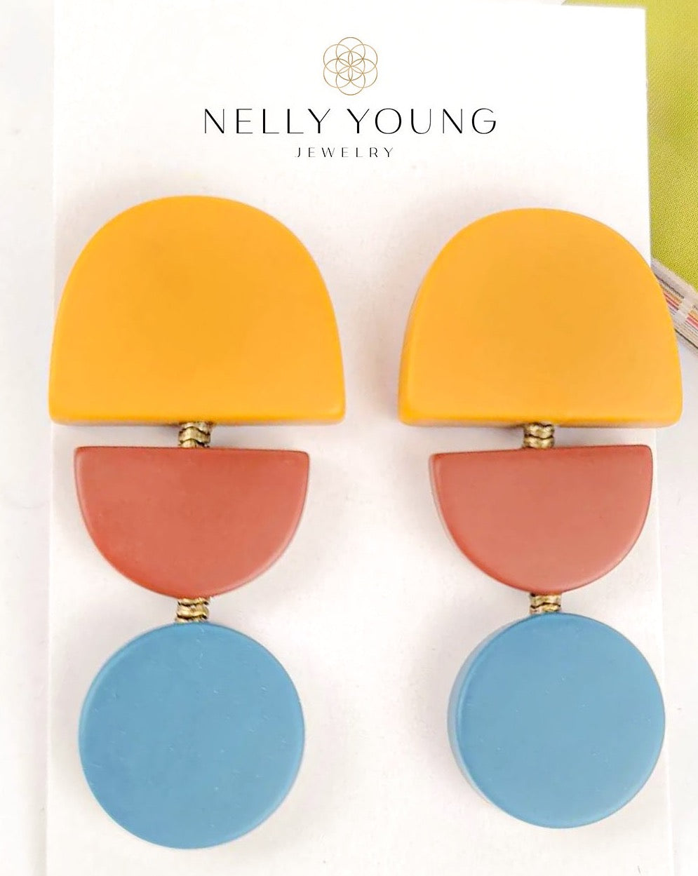 Handmade Resin Earrings 2" chic statement for stylish gifting
