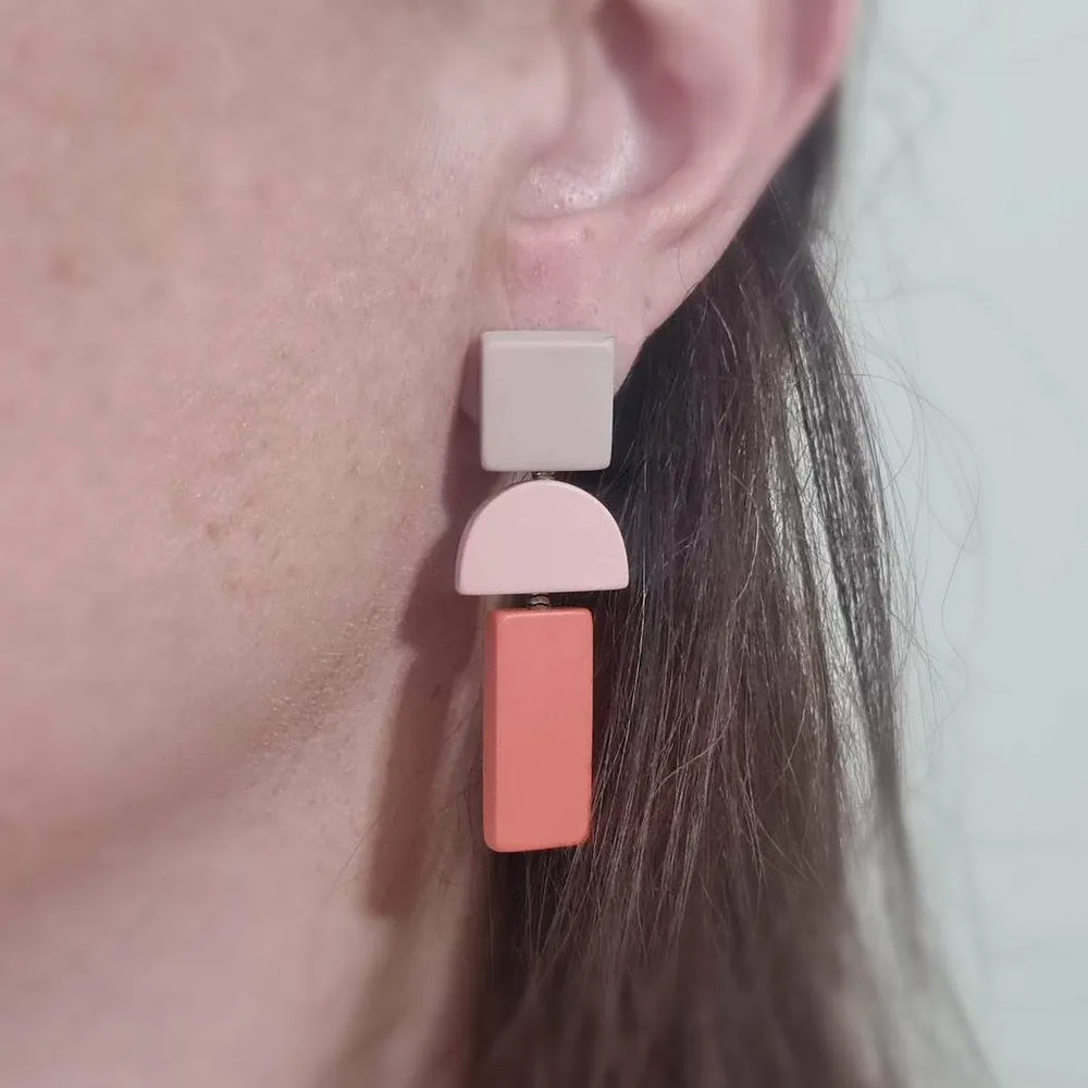 Handmade Statement Earrings Carmen, chic 2" jewelry for Brazilian/Latino style