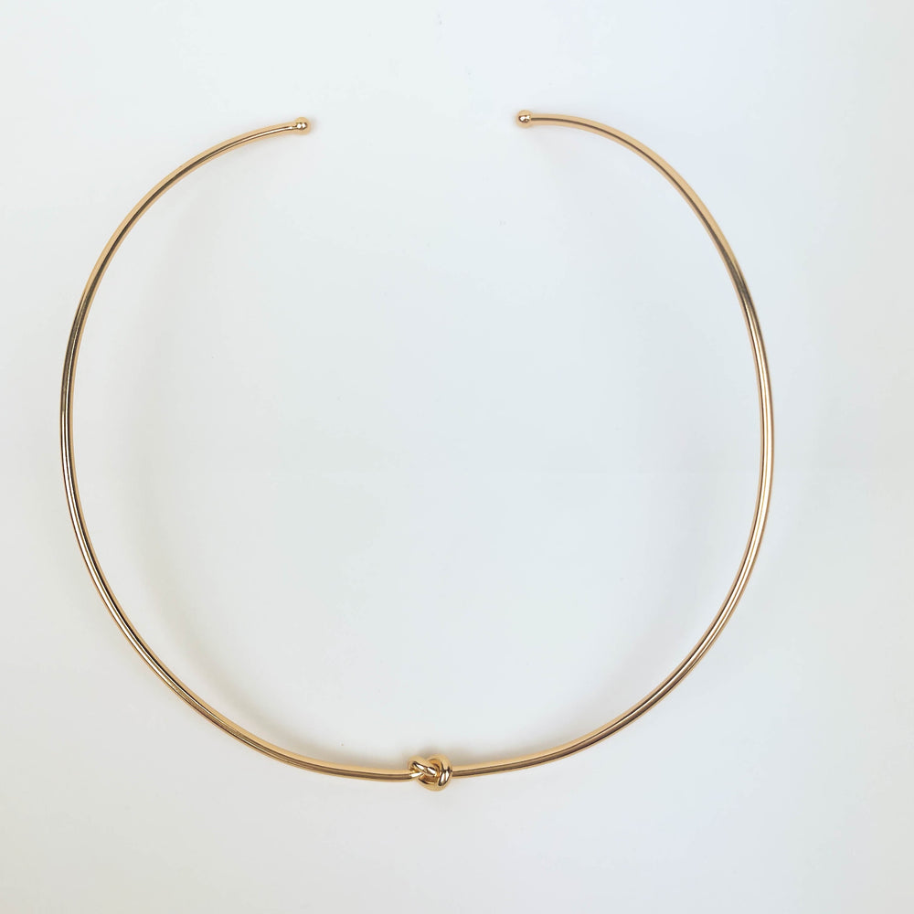 Knot Choker Necklace adjustable 18k gold choker perfect for layering and gifting