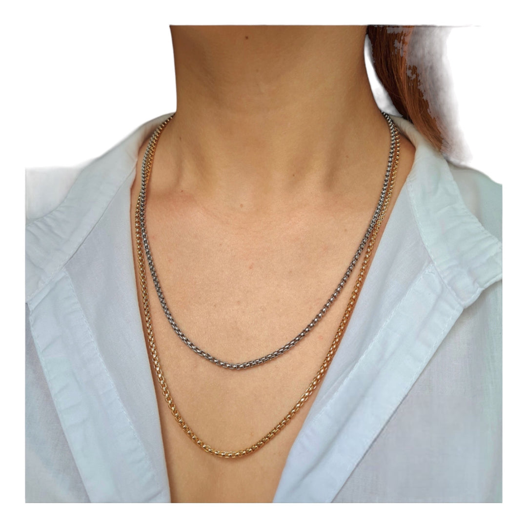 Long Necklace Palma 18k gold plated versatile layering piece for elegant everyday wear