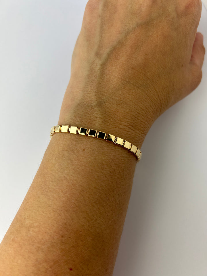 Mini Square Bracelet gold-plated chic accessory for fashion-forward teens and moms