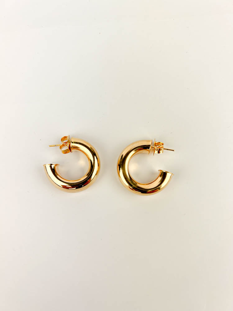 Minimalist gold hoop earrings chic gift-ready box for special occasions
