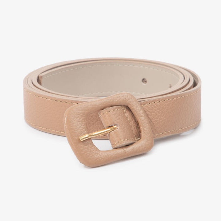 Plus Size Leather Belt with durable Zamak buckle for curvy fashion lovers