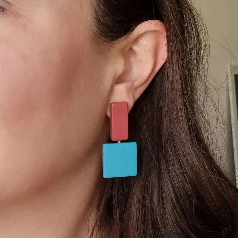 Raquel earrings elegant handmade 2-inch drop for confident style