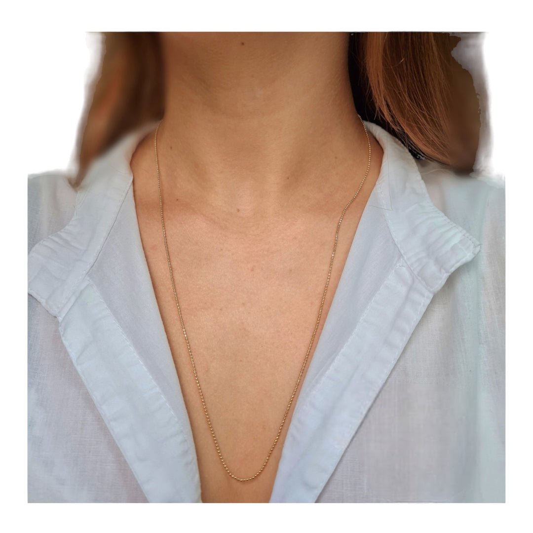 Small Bead Necklace timeless gold-plated style for versatile fashion looks