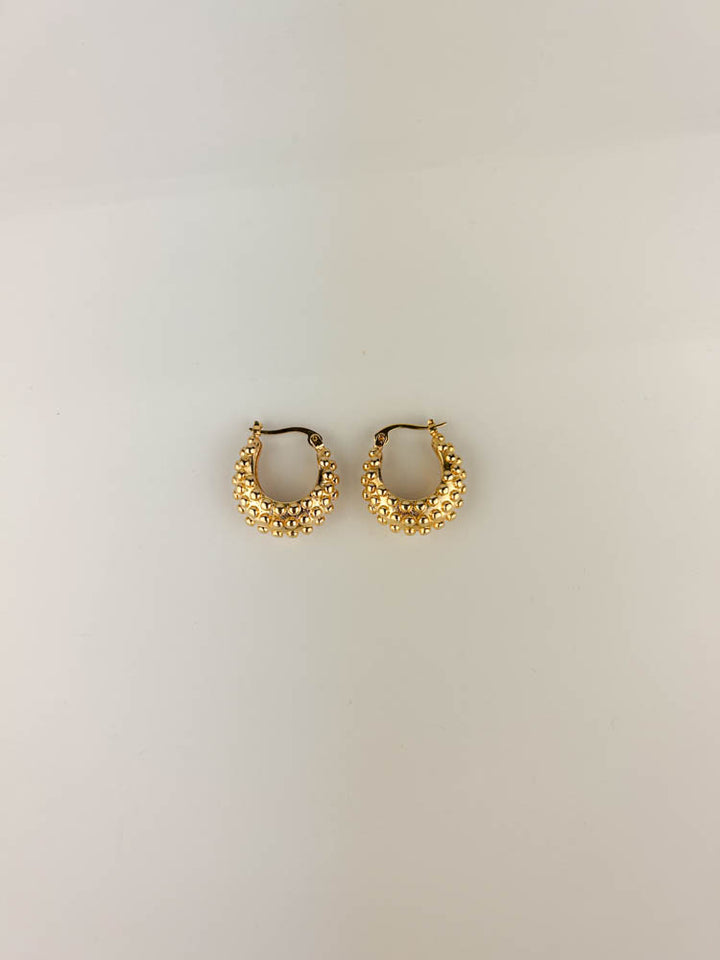 Small Dot Hoop Earrings elegant 18K gold-plated hoops ideal for gifts and self-care