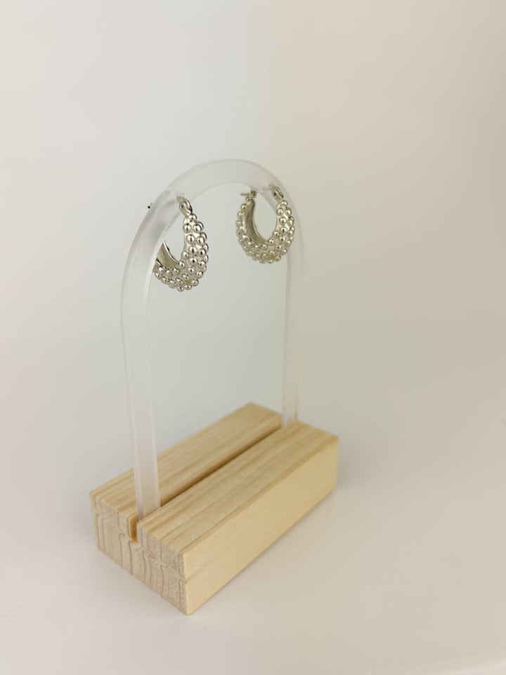 Small Dot Hoop Earrings 18K gold-plated minimalist hoops for everyday elegance