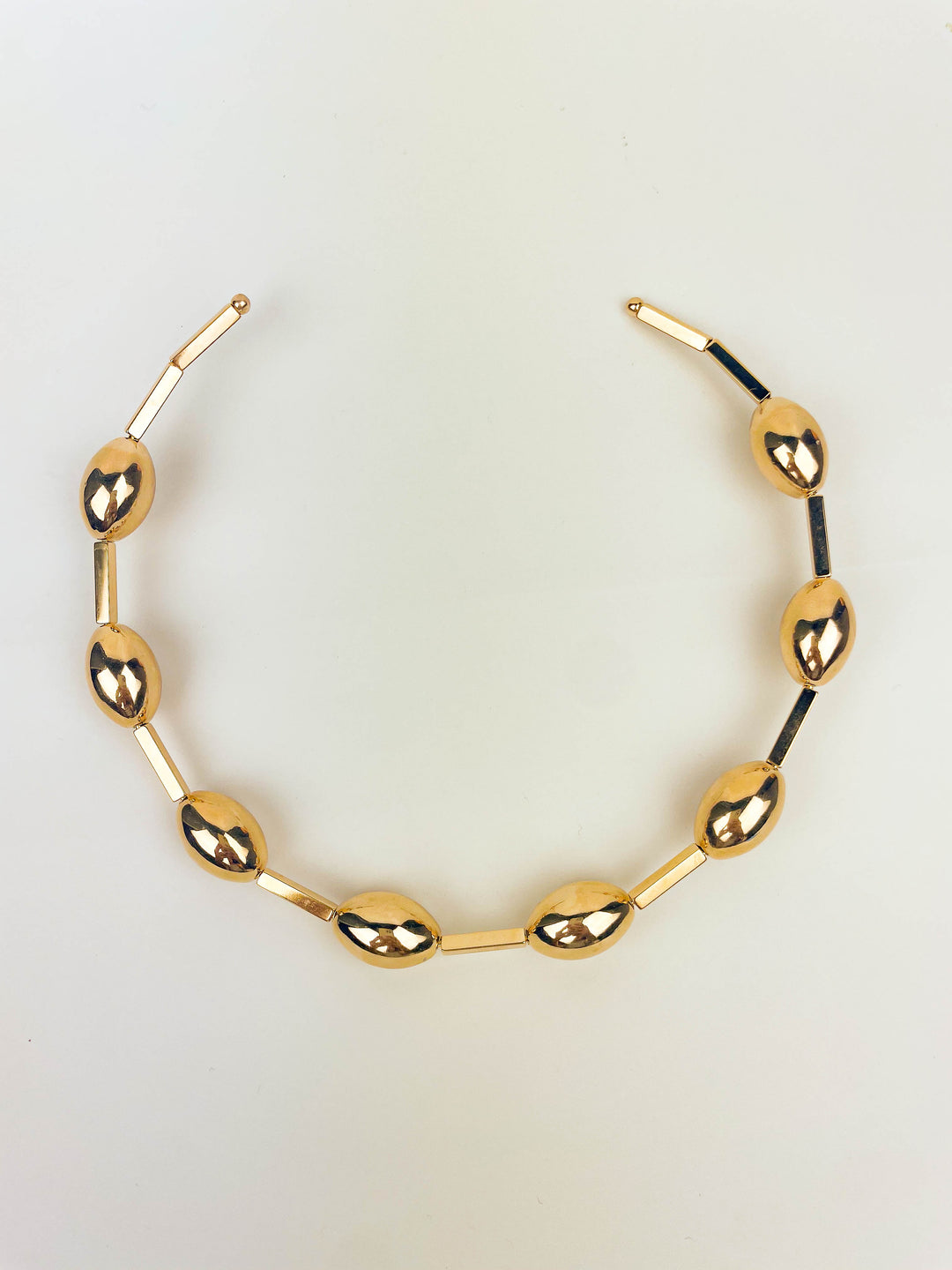 Sphere Choker sleek gold plated necklace highlighting modern elegance