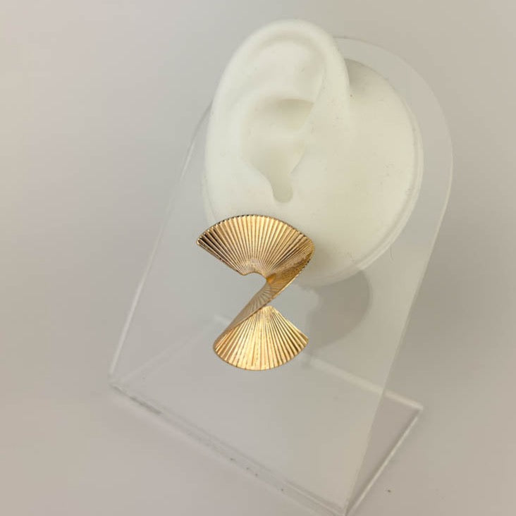 Lightweight Spiral Earrings in gold plating for versatile casual to formal wear