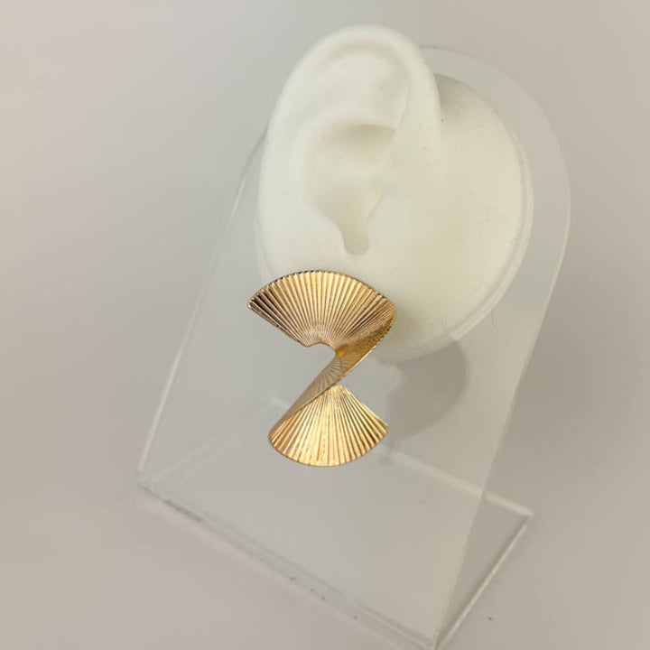 Lightweight Spiral Earrings in gold plating for versatile casual to formal wear