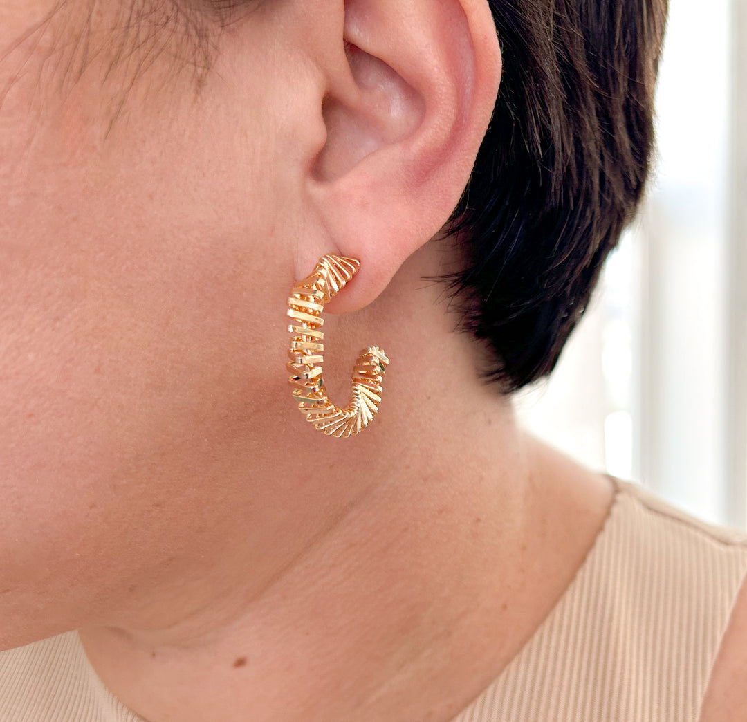 Spiral Hoop Earring chic fashion accessory perfect for busy moms and teens