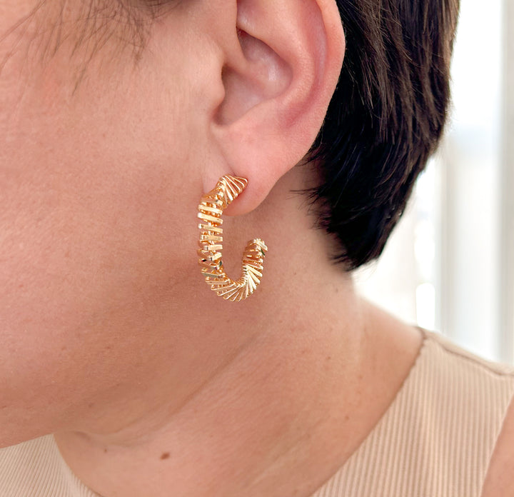 Spiral Hoop Earring chic fashion accessory perfect for busy moms and teens