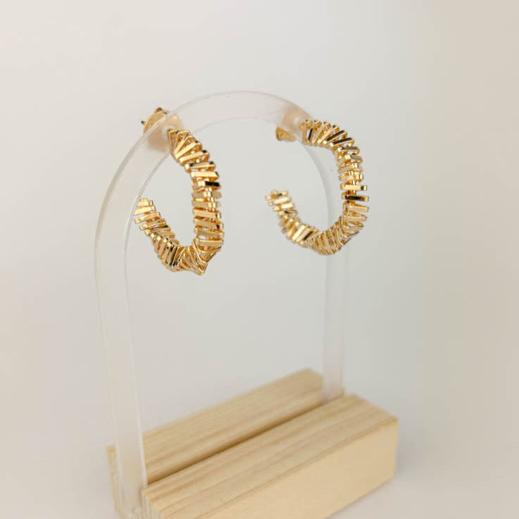 Spiral Hoop Earring medium-sized gold hoops for bold yet elegant style