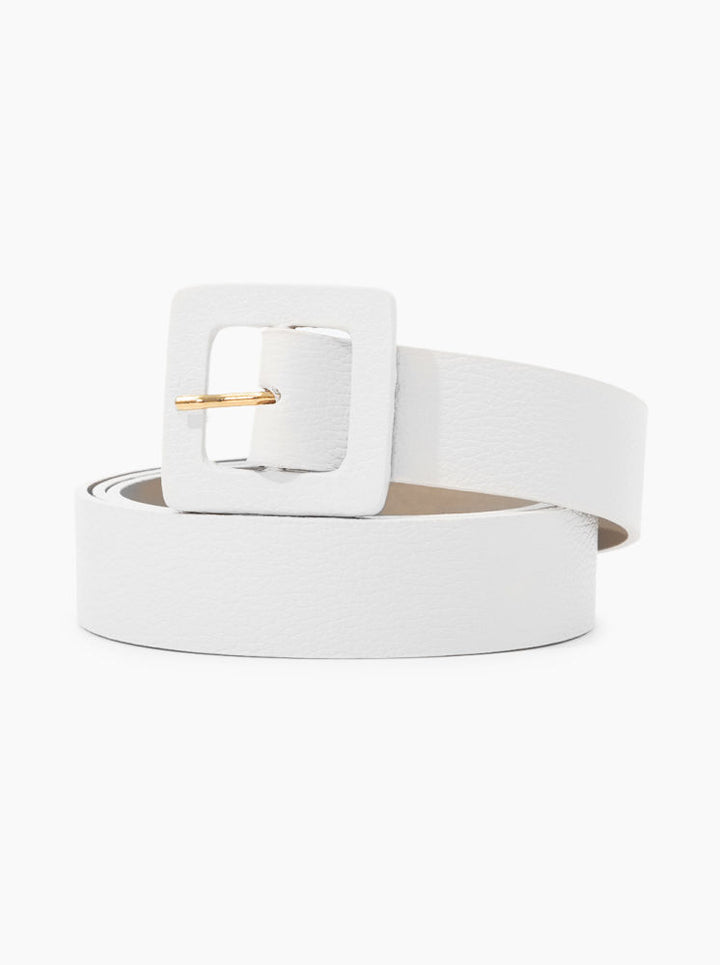 Square Buckle Leather Belt offering durability and comfort with PU lining
