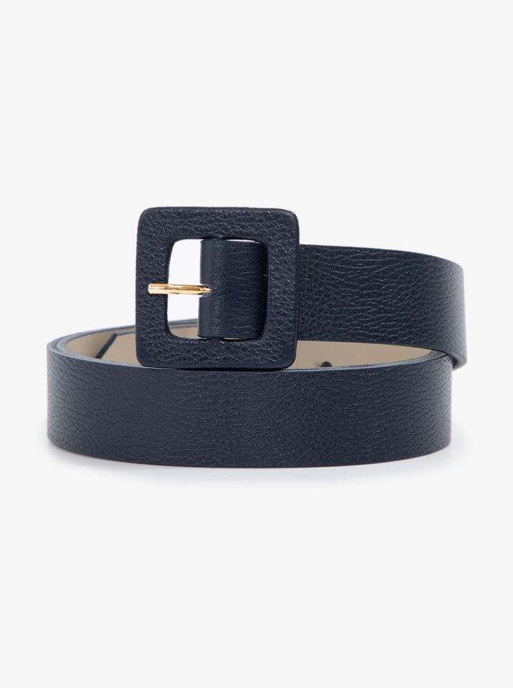 Square Buckle Leather Belt designed for fashion-conscious teens and busy moms