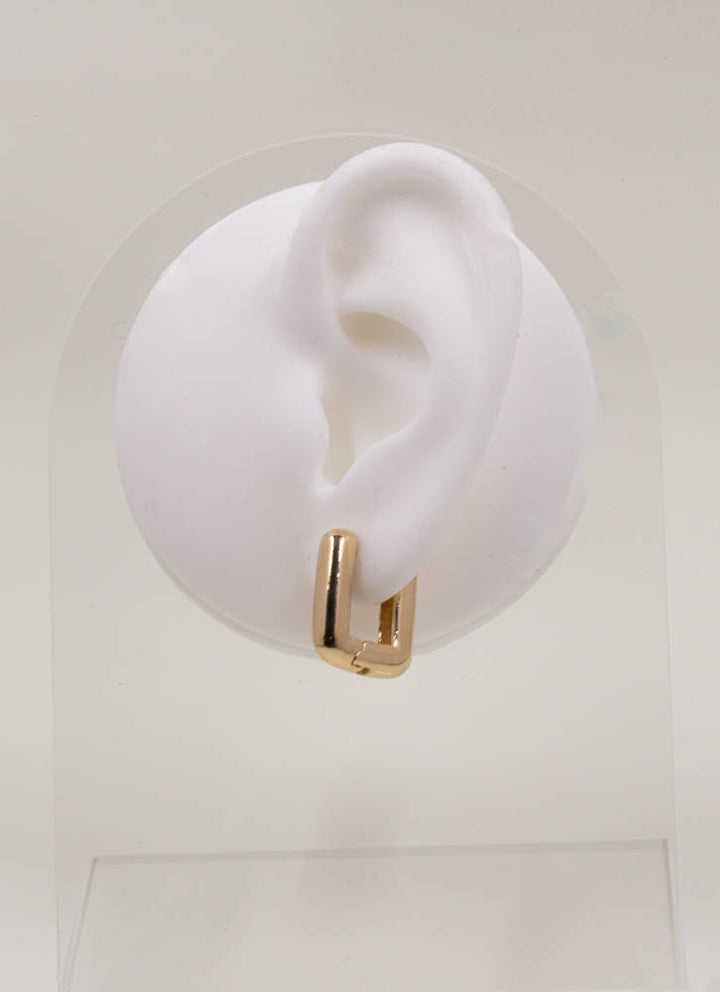 Square hoop earrings gold-plated lightweight design adding elegance to any outfit