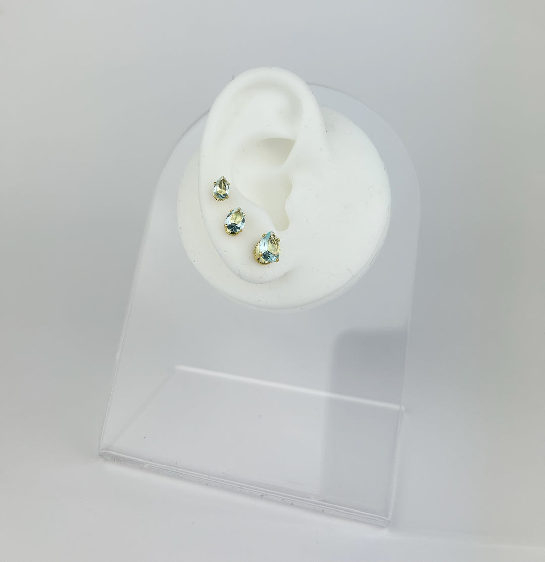 Trio Earring Drop lightweight 18K gold-plated earrings with crystal sparkle for gifting
