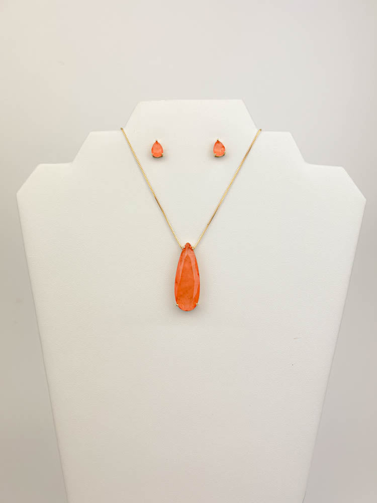Water Drop Fusion Necklace featuring fusion stone accents for timeless sophistication
