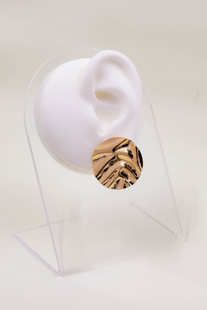 Wave Circle earrings 18k gold-plated minimalist jewelry for gifting