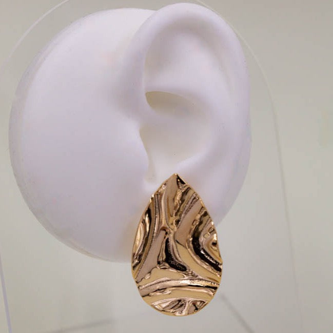 Wave Water Drop Earrings 18k gold plated elegant gift for women